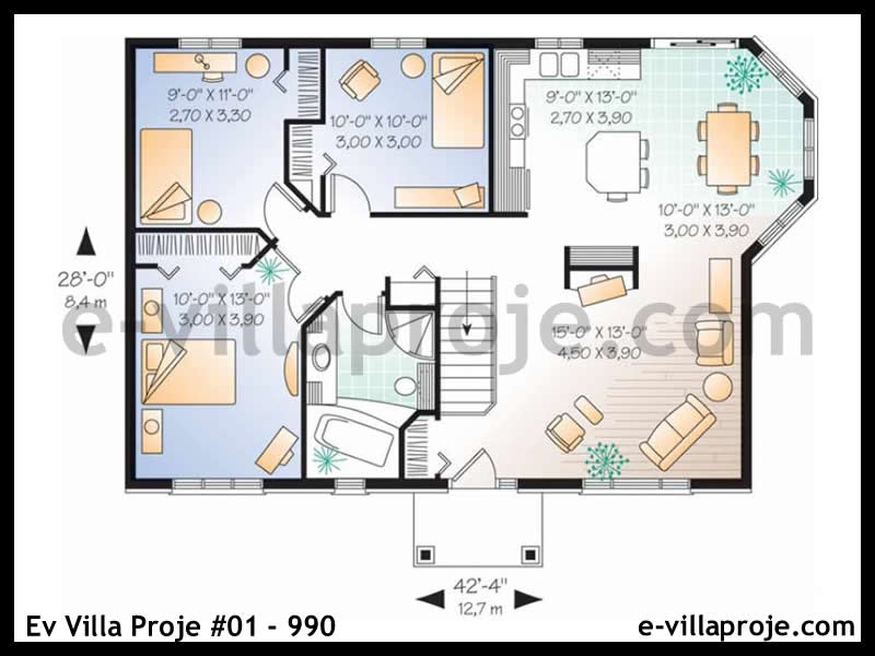 Ev Villa Proje #01 – 990 Ev Villa Projesi Model Detayları