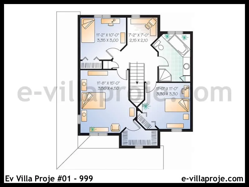 Ev Villa Proje #01 – 999 Ev Villa Projesi Model Detayları
