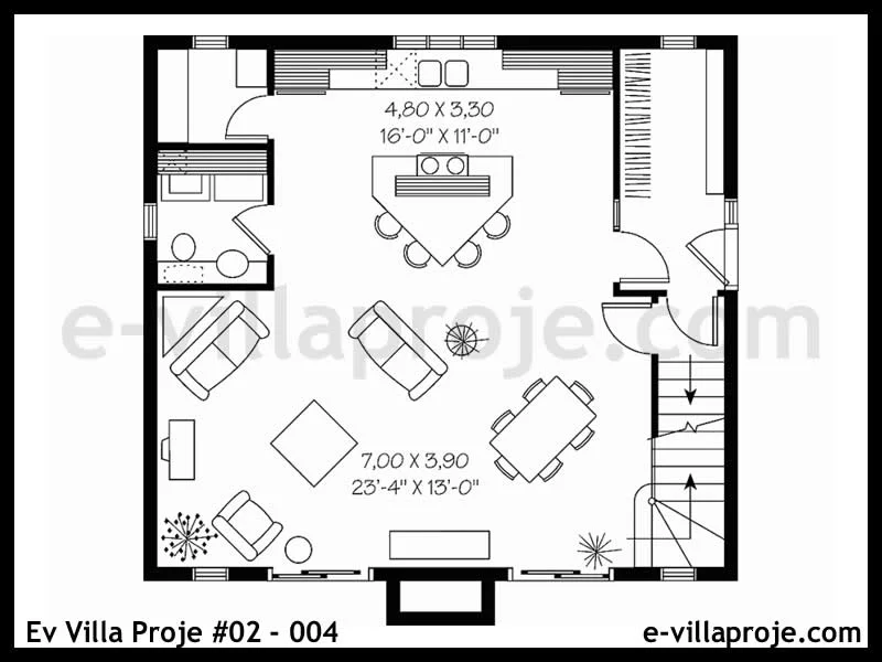 Ev Villa Proje #02 – 004 Ev Villa Projesi Model Detayları