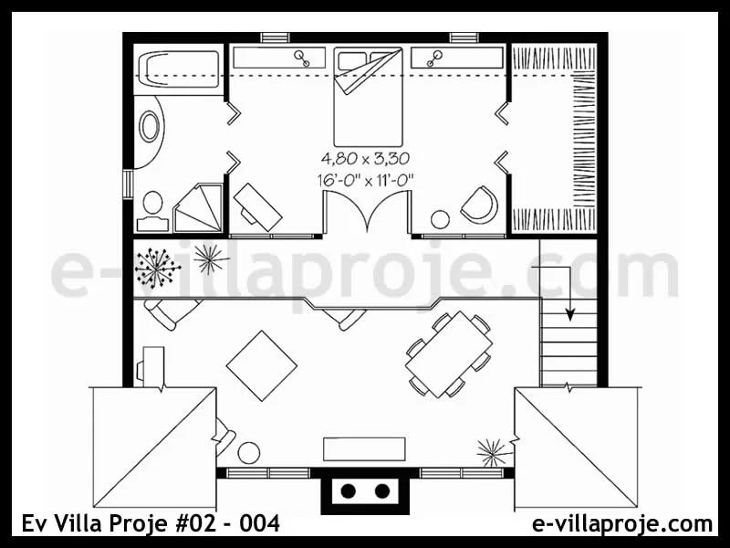 Ev Villa Proje #02 – 004 Ev Villa Projesi Model Detayları