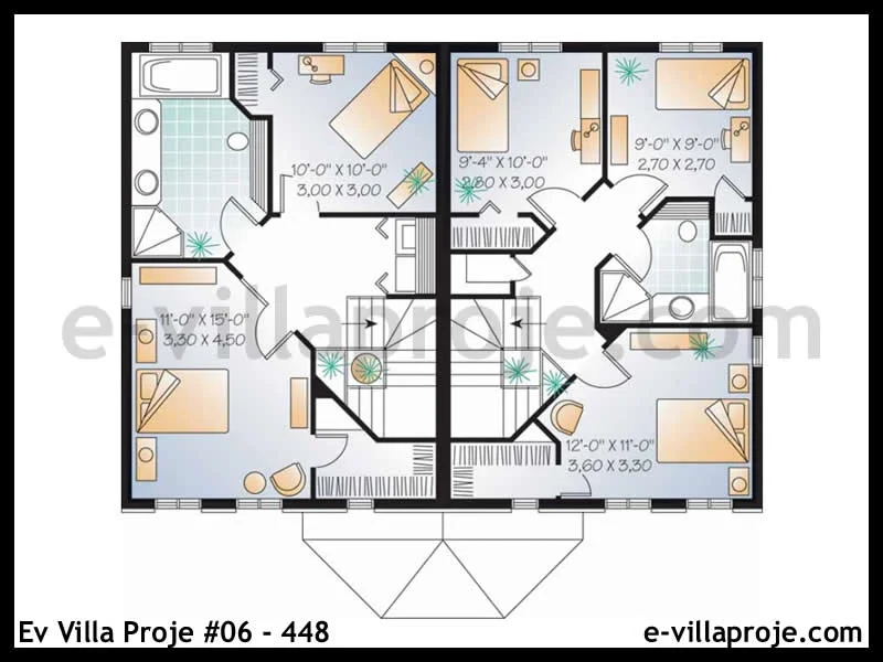 Ev Villa Proje #06 – 448 Ev Villa Projesi Model Detayları