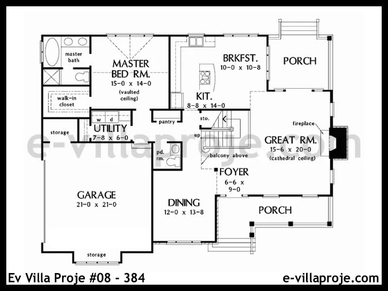 Ev Villa Proje #08 – 384 Ev Villa Projesi Model Detayları