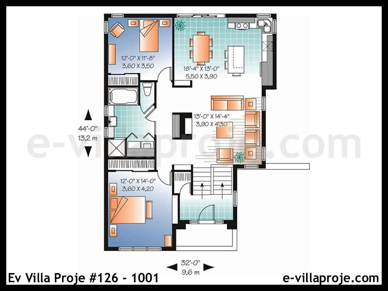 Ev Villa Proje # 126 – 1001 Ev Villa Projesi Model Detayları