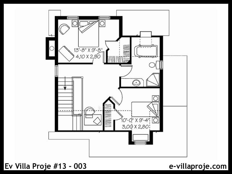 Ev Villa Proje #13 – 003 Ev Villa Projesi Model Detayları