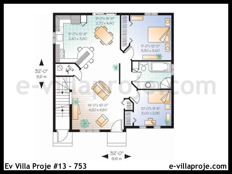 Ev Villa Proje #13 – 753 Ev Villa Projesi Model Detayları