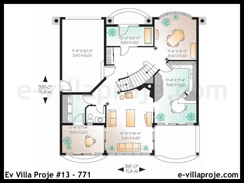 Ev Villa Proje #13 – 771 Ev Villa Projesi Model Detayları