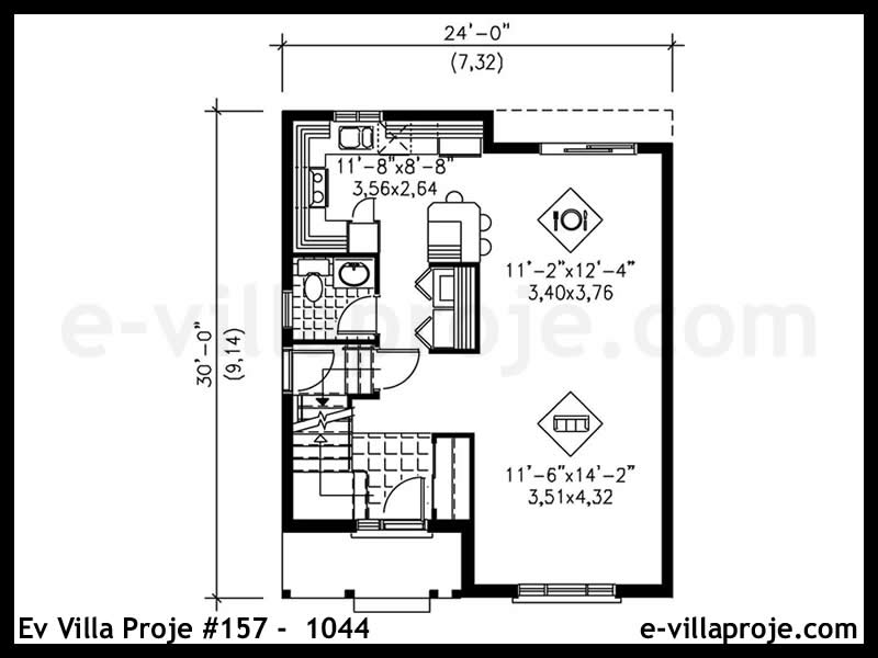 Ev Villa Proje #157 –  1044 Ev Villa Projesi Model Detayları