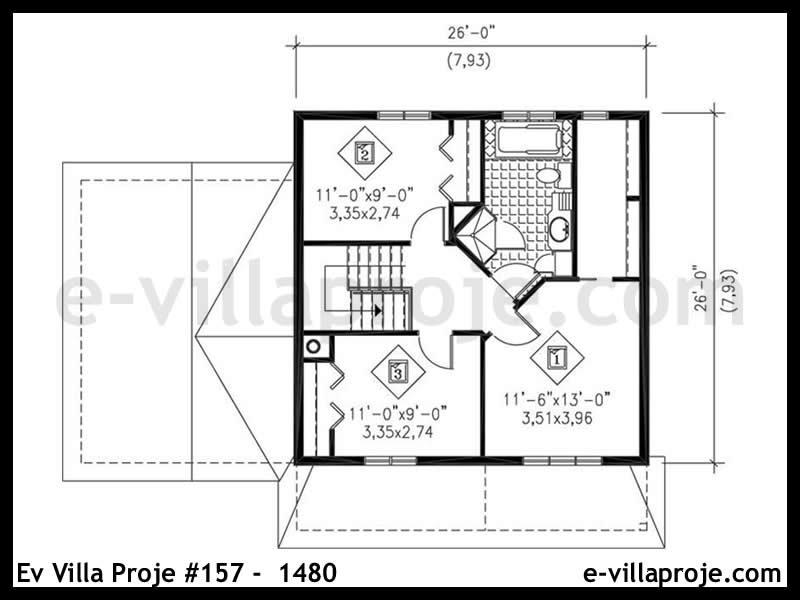 Ev Villa Proje #157 –  1480 Ev Villa Projesi Model Detayları