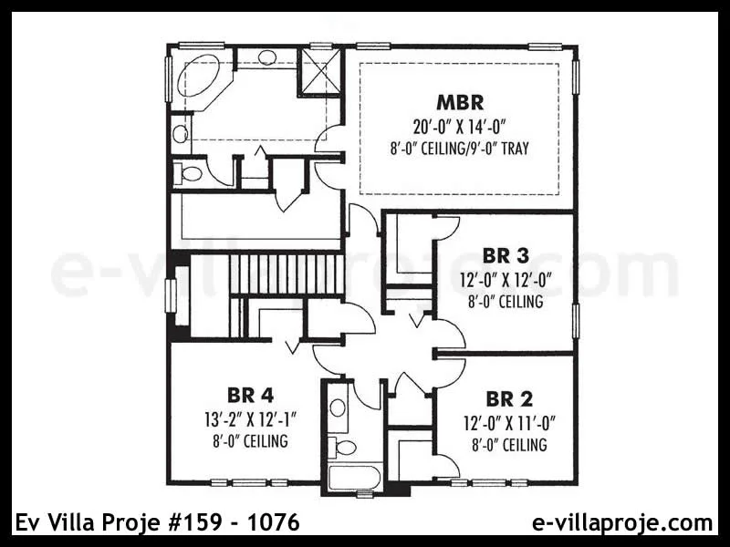 Ev Villa Proje #159 – 1076 Ev Villa Projesi Model Detayları