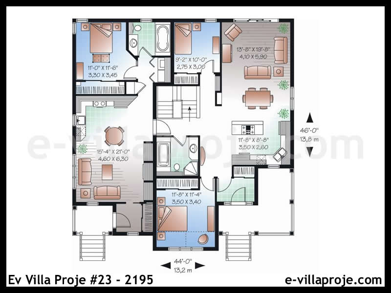 Ev Villa Proje #23 – 2195 Ev Villa Projesi Model Detayları