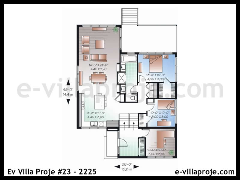 Ev Villa Proje #23 – 2225 Ev Villa Projesi Model Detayları