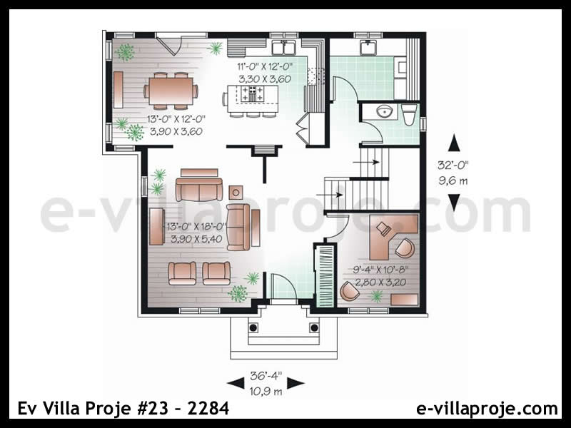 Ev Villa Proje #23 – 2284 Ev Villa Projesi Model Detayları
