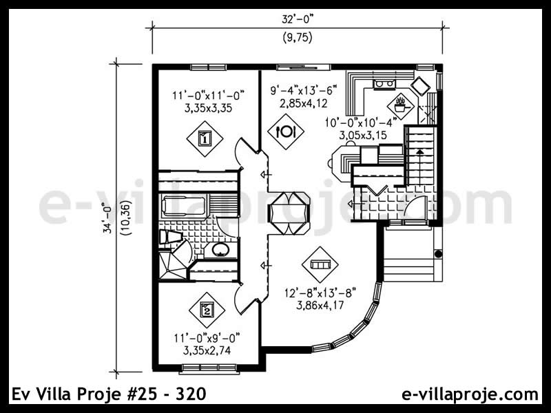 Ev Villa Proje #25 – 320 Ev Villa Projesi Model Detayları