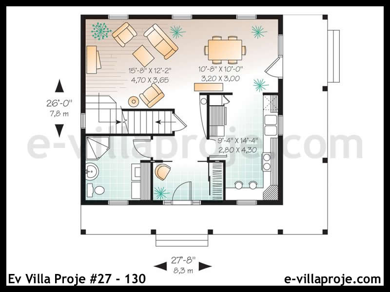 Ev Villa Proje #27 – 130 Ev Villa Projesi Model Detayları