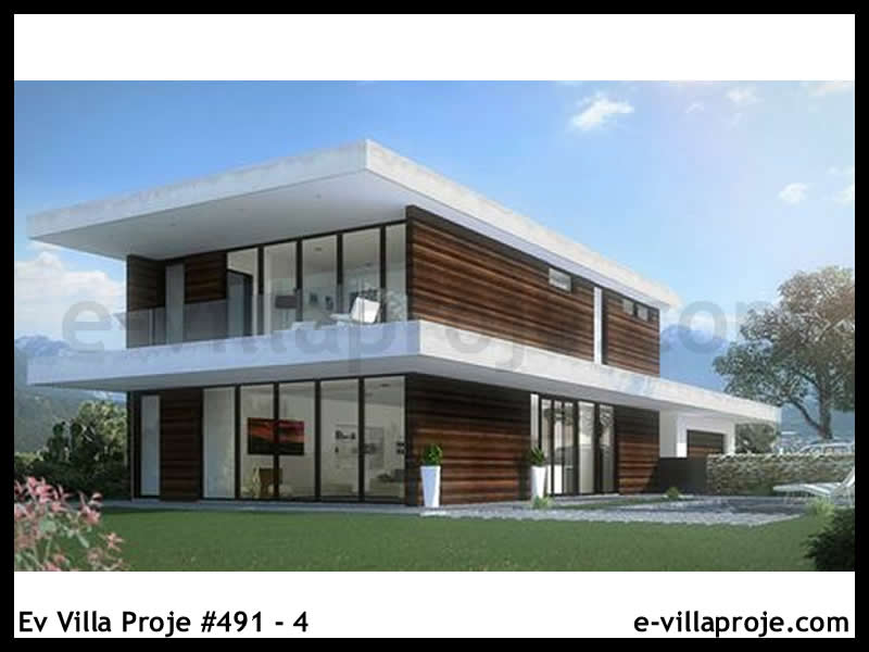 Ev Villa Proje #491 – 4, 2 katlı, 3 yatak odalı, 2 garajlı, 248 m2