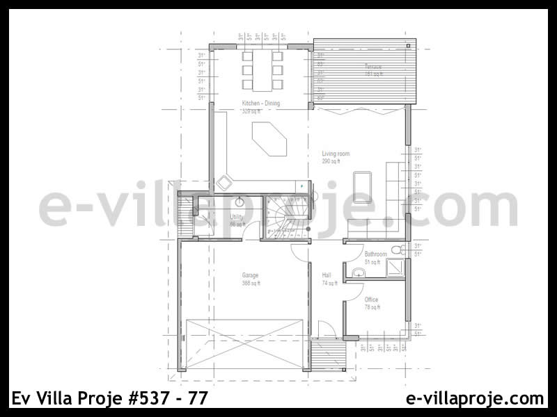 Ev Villa Proje #537 – 77 Ev Villa Projesi Model Detayları