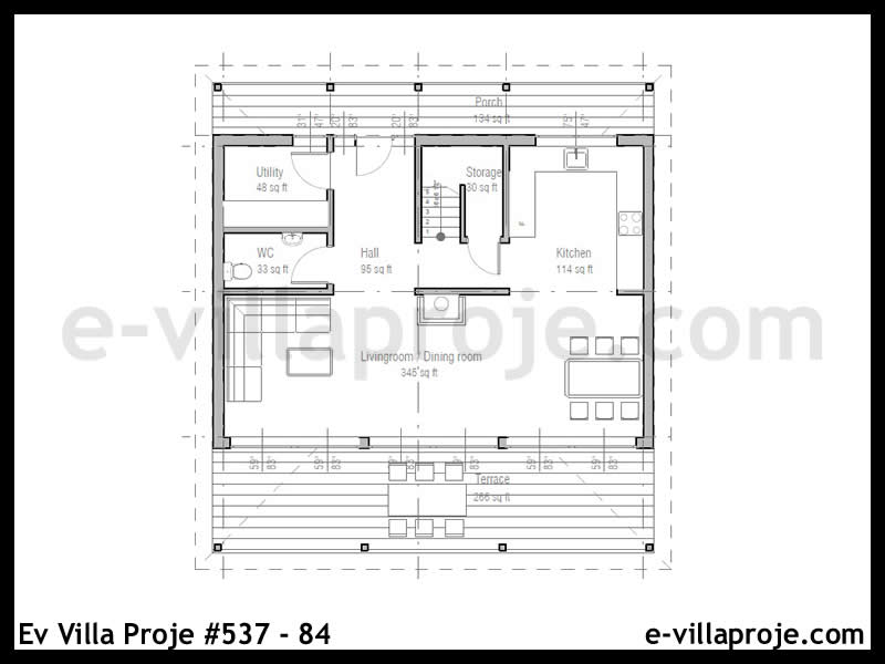 Ev Villa Proje #537 – 84 Ev Villa Projesi Model Detayları