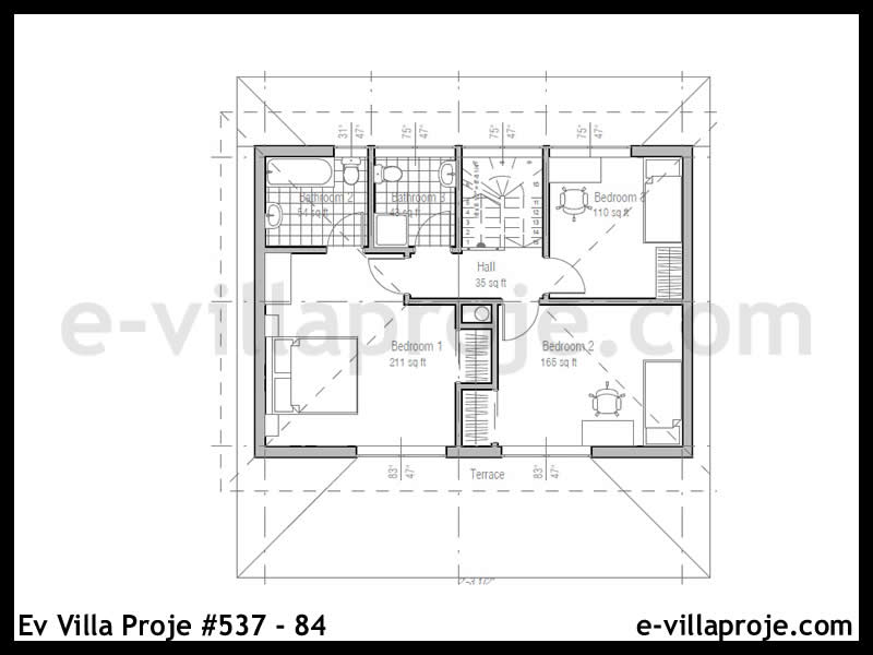 Ev Villa Proje #537 – 84 Ev Villa Projesi Model Detayları