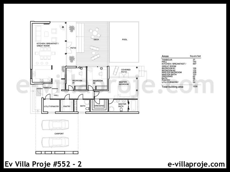 Ev Villa Proje #552 – 2 Ev Villa Projesi Model Detayları