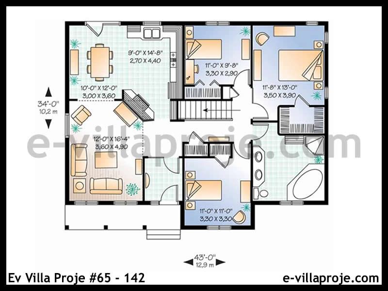 Ev Villa Proje #65 – 142 Ev Villa Projesi Model Detayları