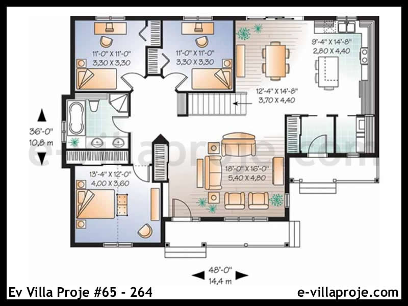 Ev Villa Proje #65 – 264 Ev Villa Projesi Model Detayları
