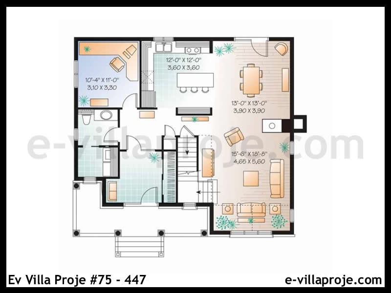 Ev Villa Proje #75 – 447 Ev Villa Projesi Model Detayları