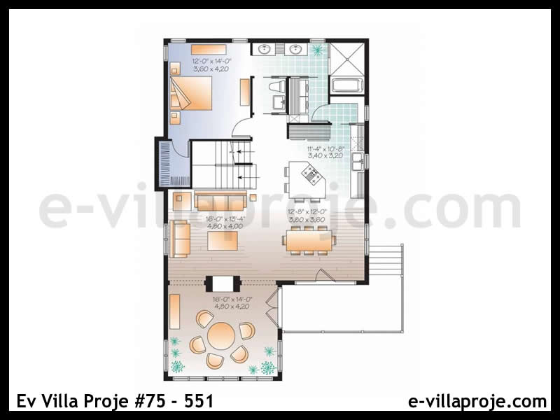 Ev Villa Proje #75 – 551 Ev Villa Projesi Model Detayları