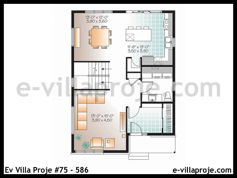 Ev Villa Proje #75 – 586 Ev Villa Projesi Model Detayları