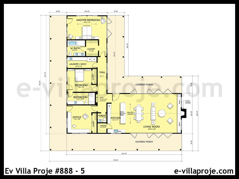 Ev Villa Proje #888 – 5 Ev Villa Projesi Model Detayları