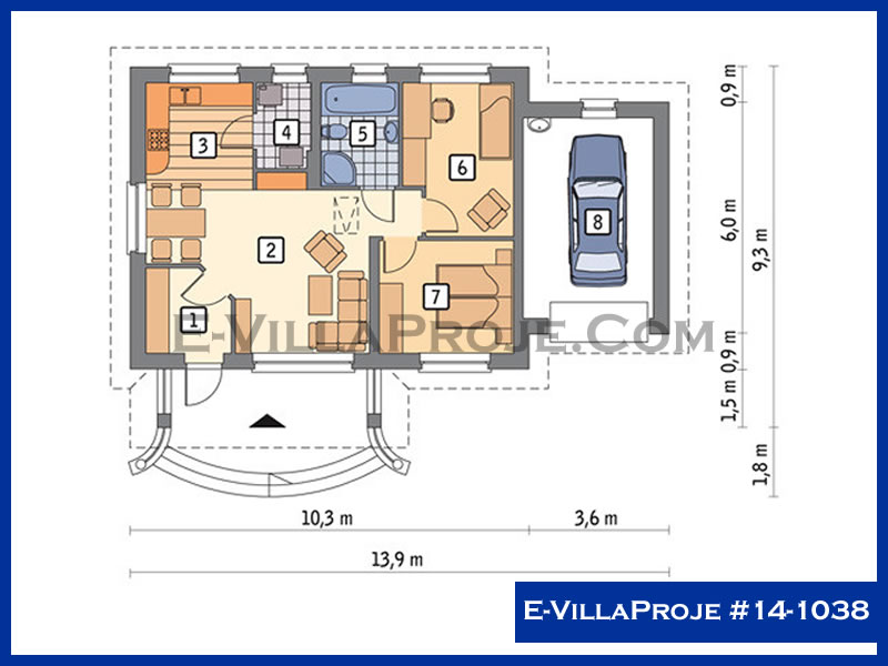 E-VillaProje #14-1038 Ev Villa Projesi Model Detayları