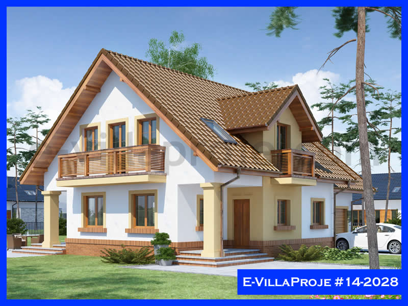 Ev Villa Proje #14 – 2028, 2 katlı, 3 yatak odalı, 2 garajlı, 197 m2