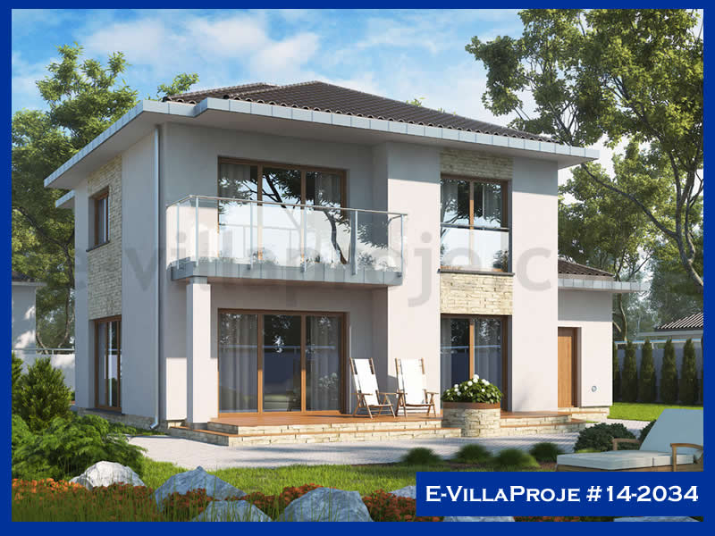 Ev Villa Proje #14 – 2034, 2 katlı, 4 yatak odalı, 1 garajlı, 266 m2