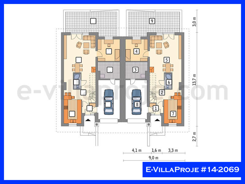 E-VillaProje #14-2069 Ev Villa Projesi Model Detayları