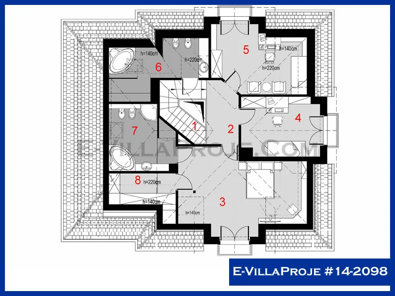 Ev Villa Proje #14 – 2098 Ev Villa Projesi Model Detayları
