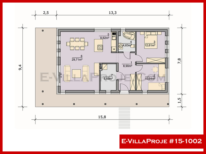 E-VillaProje #15-1002 Ev Villa Projesi Model Detayları