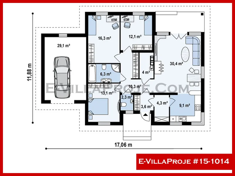 E-VillaProje #15-1014 Ev Villa Projesi Model Detayları