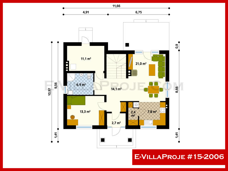 E-VillaProje #15-2006 Ev Villa Projesi Model Detayları