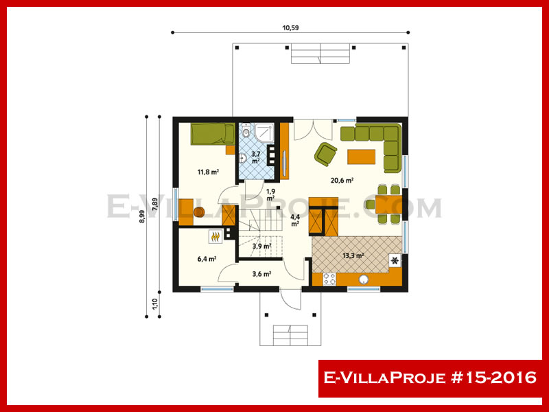E-VillaProje #15-2016 Ev Villa Projesi Model Detayları