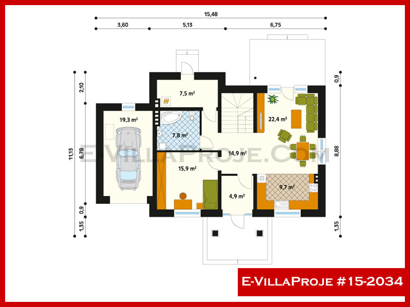 Ev Villa Proje #15 – 2034 Ev Villa Projesi Model Detayları