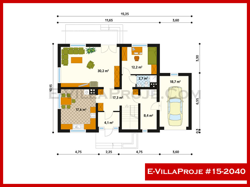 Ev Villa Proje #15 – 2040 Ev Villa Projesi Model Detayları