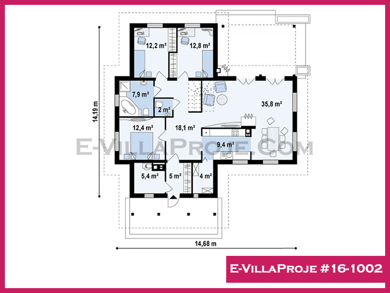 Ev Villa Proje #16-1002 Ev Villa Projesi Model Detayları