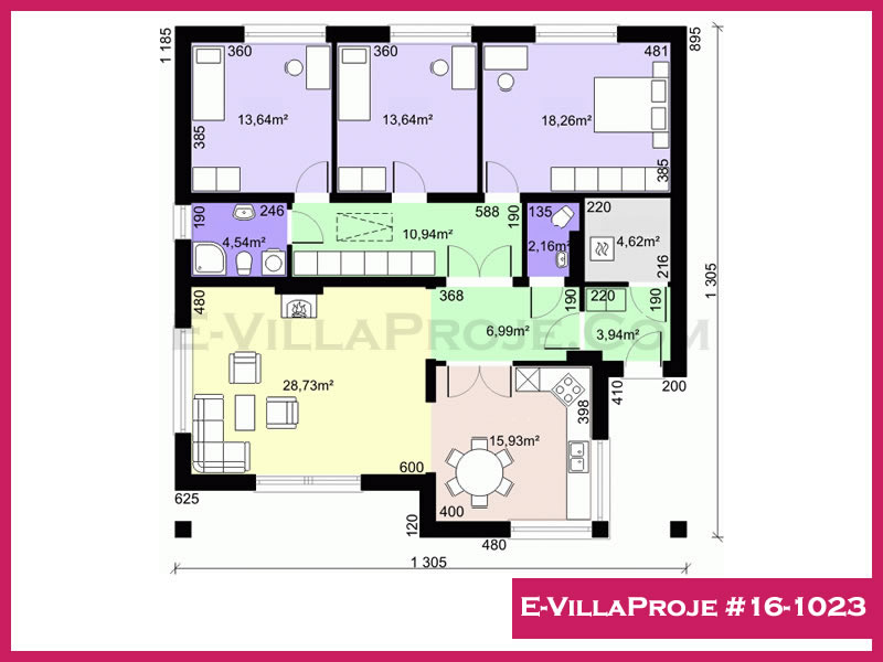Ev Villa Proje #16 – 1023 Ev Villa Projesi Model Detayları