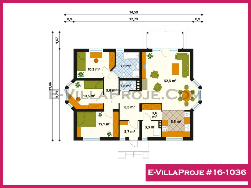 Ev Villa Proje #16 – 1036 Ev Villa Projesi Model Detayları