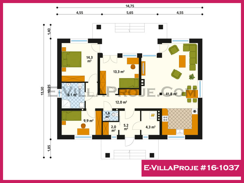 Ev Villa Proje #16 – 1037 Ev Villa Projesi Model Detayları