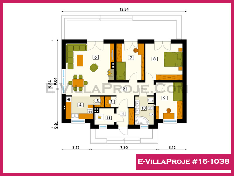 Ev Villa Proje #16 – 1038 Ev Villa Projesi Model Detayları