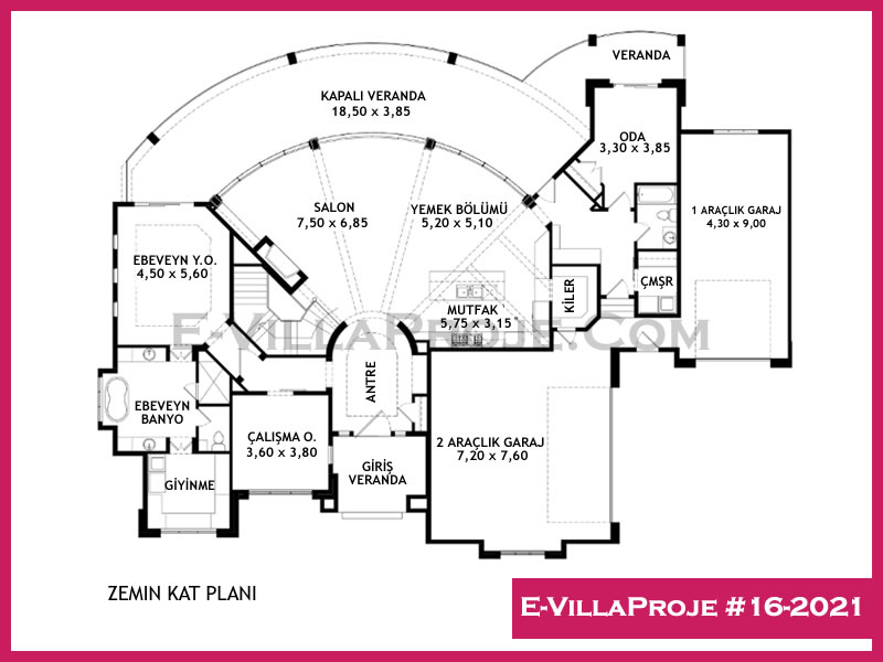 E-VillaProje #16-2021 Ev Villa Projesi Model Detayları