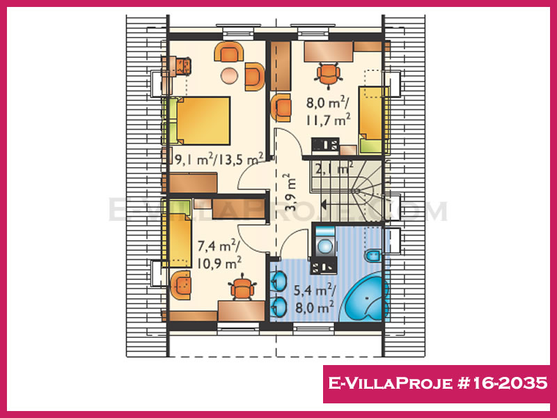 E-VillaProje #16-2035 Ev Villa Projesi Model Detayları