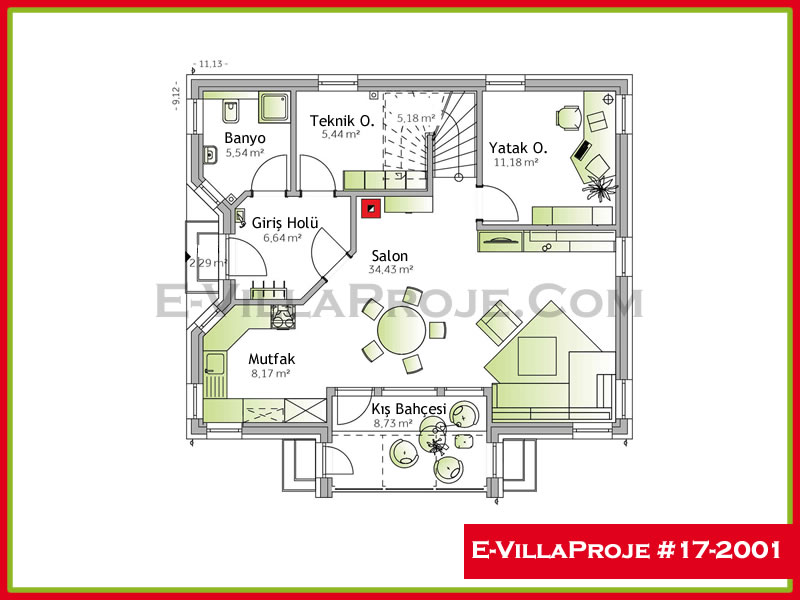 Ev Villa Proje #17 – 2001 Ev Villa Projesi Model Detayları