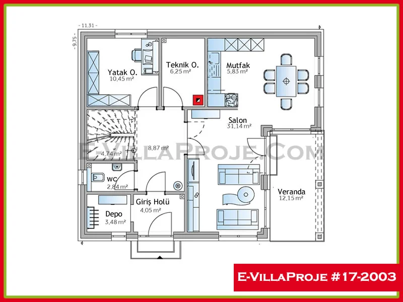 Ev Villa Proje #17 – 2003 Ev Villa Projesi Model Detayları
