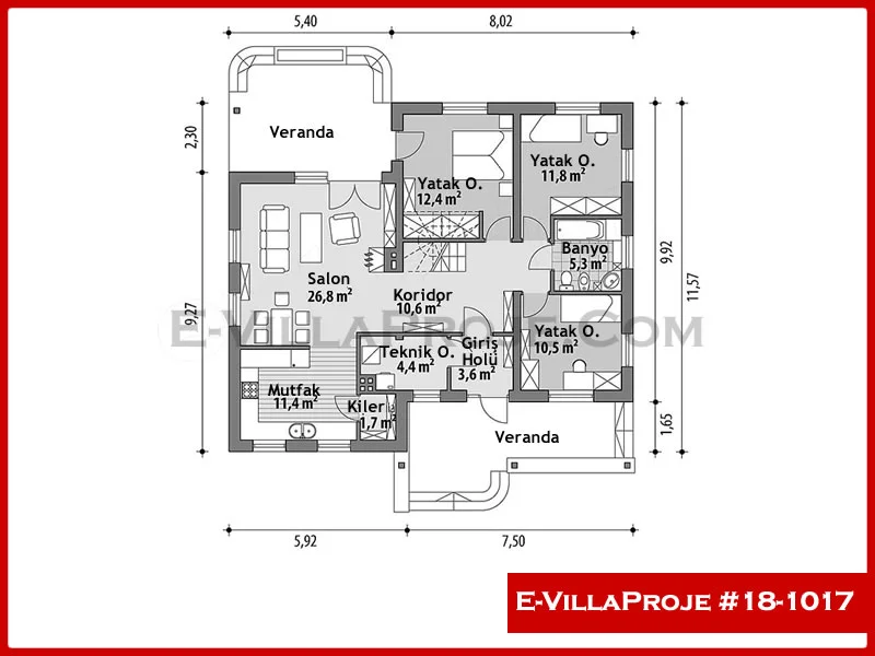 Ev Villa Proje #18 – 1017 Ev Villa Projesi Model Detayları